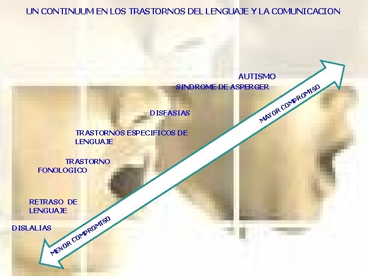 UN CONTINUUM EN LOS TRASTORNOS DEL LENGUAJE Y LA COMUNICACION AUTISMO SINDROME DE ASPERGER