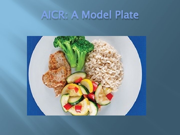 AICR: A Model Plate 