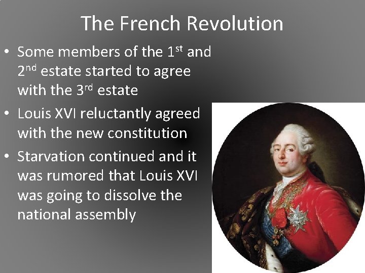 The French Revolution • Some members of the 1 st and 2 nd estate