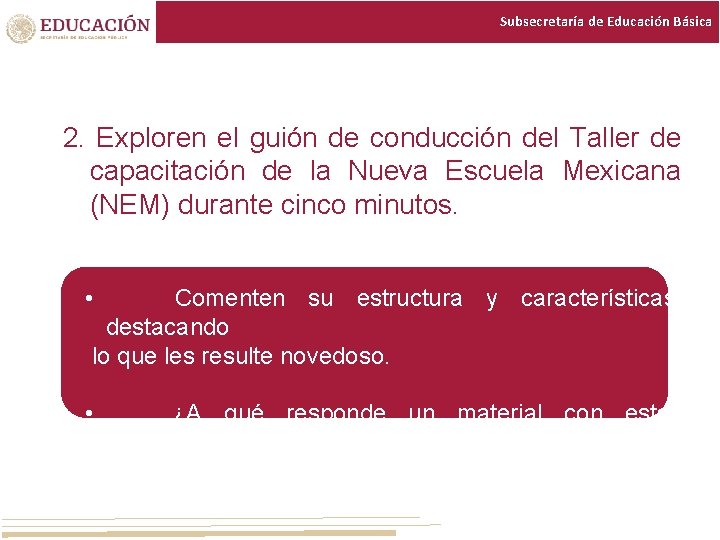 Hacia una Nueva Escuela Mexicana Taller de Capacitacin