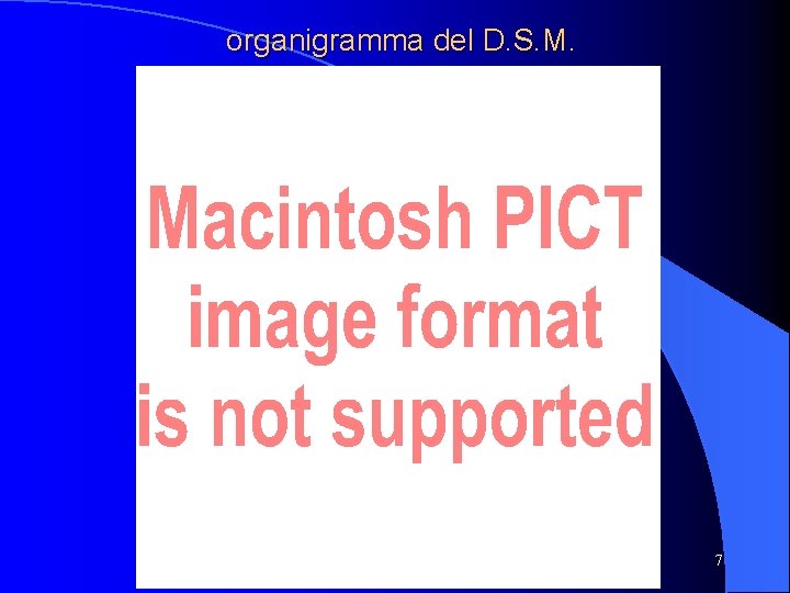 organigramma del D. S. M. 7 