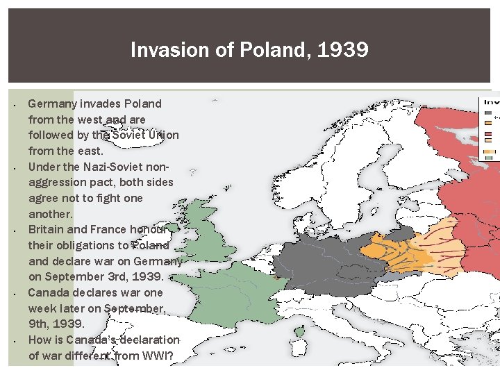 Invasion of Poland, 1939 § § § Germany invades Poland from the west and