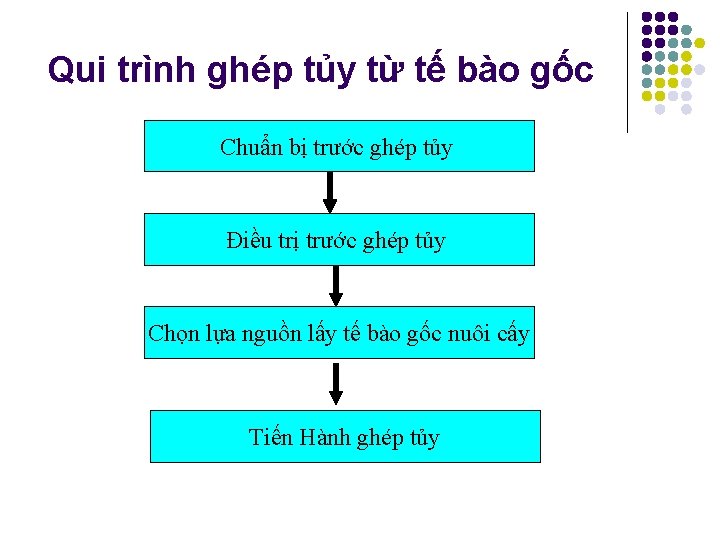 Qui trình ghép tủy từ tế bào gốc Chuẩn bị trước ghép tủy Điều