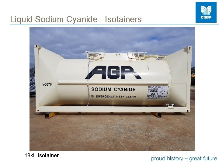 Liquid Sodium Cyanide - Isotainers 18 k. L Isotainer 