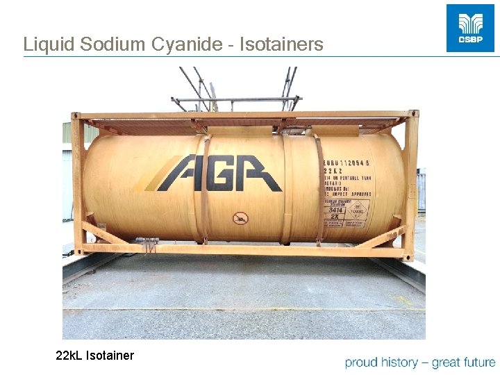 Liquid Sodium Cyanide - Isotainers 22 k. L Isotainer 