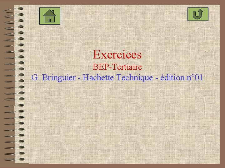 Exercices BEP-Tertiaire G. Bringuier - Hachette Technique - édition n° 01 