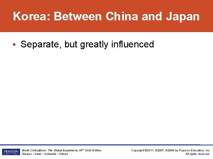 Why did Japan separate from China?