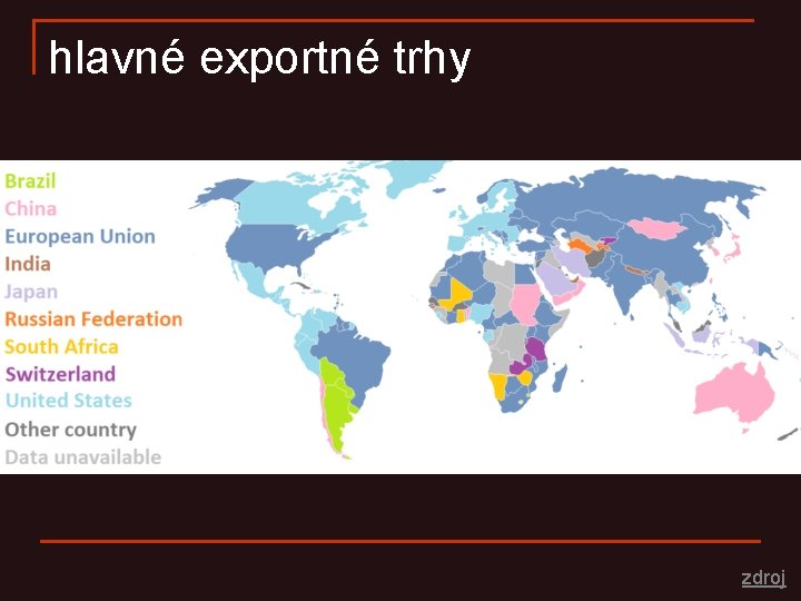 hlavné exportné trhy zdroj hlavné exportné trhy zdroj