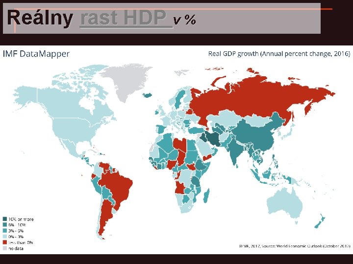 Reálny rast HDP v % Reálny rast HDP v %