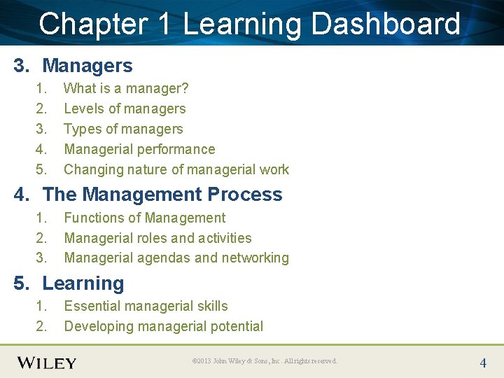 Chapter 1 Learning Dashboard 3. Managers 1. 2. 3. 4. 5. What is a Chapter 1 Learning Dashboard 3. Managers 1. 2. 3. 4. 5. What is a