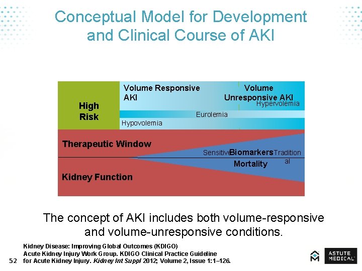 Conceptual Model for Development and Clinical Course of AKI High Risk Volume Responsive AKI