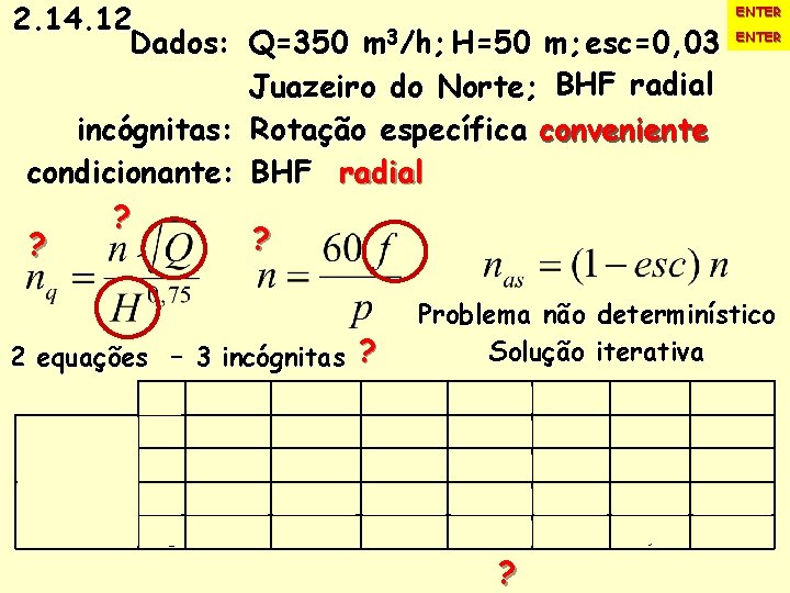 2. 14. 12 Dados: Q=350 m 3/h; H=50 m; esc=0, 03 Juazeiro do Norte;