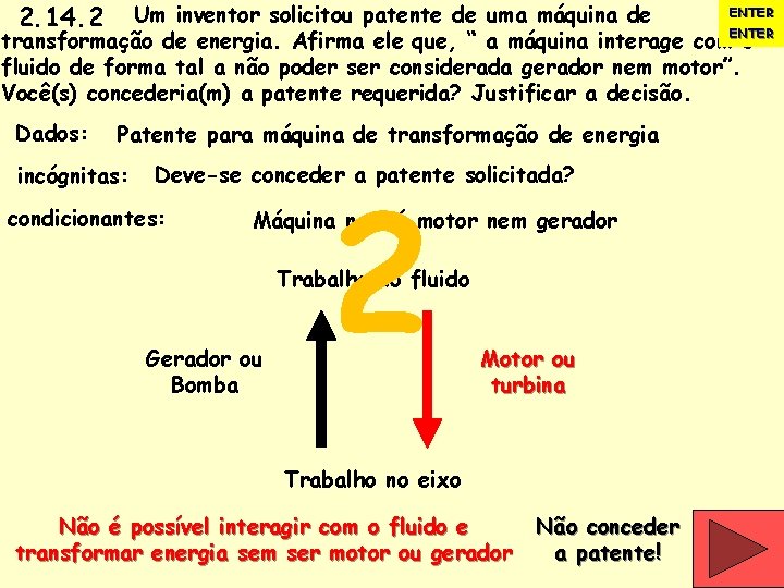 2. 14. 2 ENTER. Um inventor solicitou patente de uma máquina de transformação de