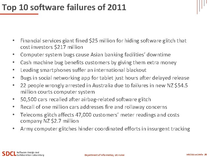 Top 10 software failures of 2011 • Financial services giant fined $25 million for