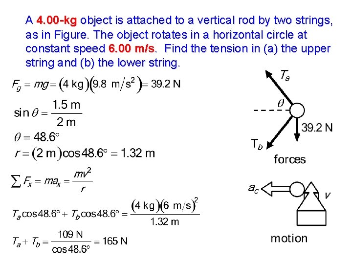 A 4. 00 -kg object is attached to a vertical rod by two strings,