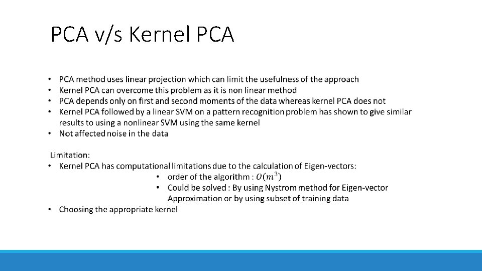 PCA v/s Kernel PCA PCA v/s Kernel PCA