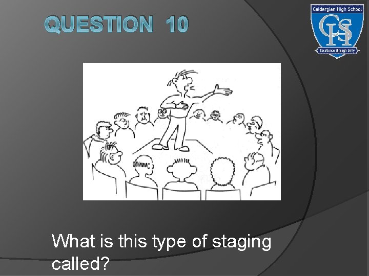 QUESTION 10 What is this type of staging called? 