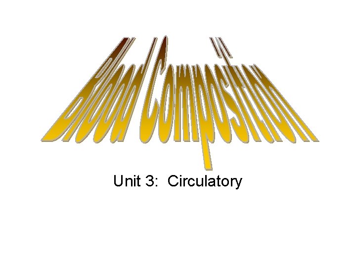 Unit 3: Circulatory 