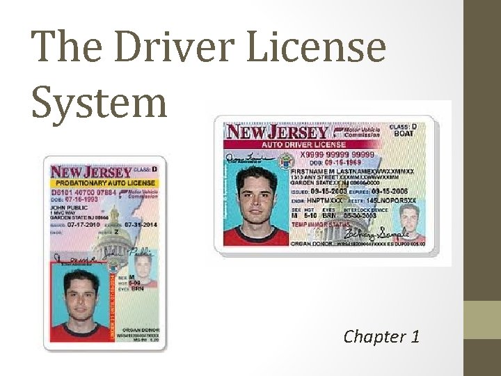 The Driver License System Chapter 1 