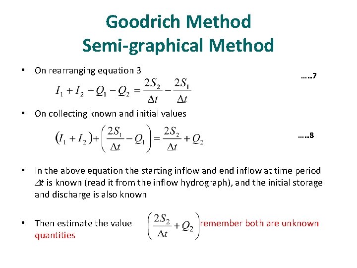 Goodrich Method Semi-graphical Method • On rearranging equation 3 …. . 7 • On
