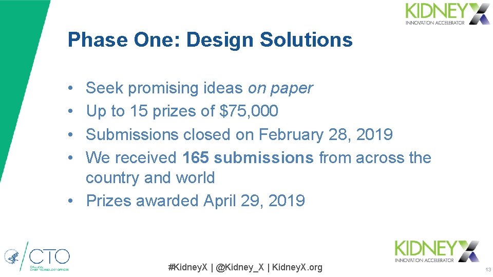 Phase One: Design Solutions • • Seek promising ideas on paper Up to 15 Phase One: Design Solutions • • Seek promising ideas on paper Up to 15
