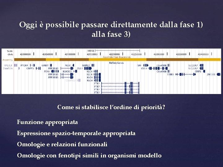 Oggi è possibile passare direttamente dalla fase 1) alla fase 3) Come si stabilisce