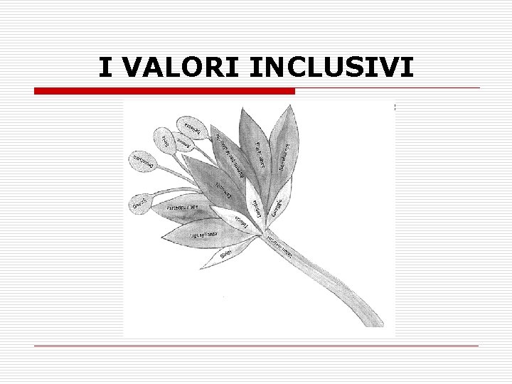 I VALORI INCLUSIVI 