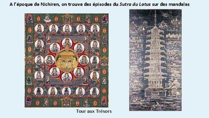 A l’époque de Nichiren, on trouve des épisodes du Sutra du Lotus sur des