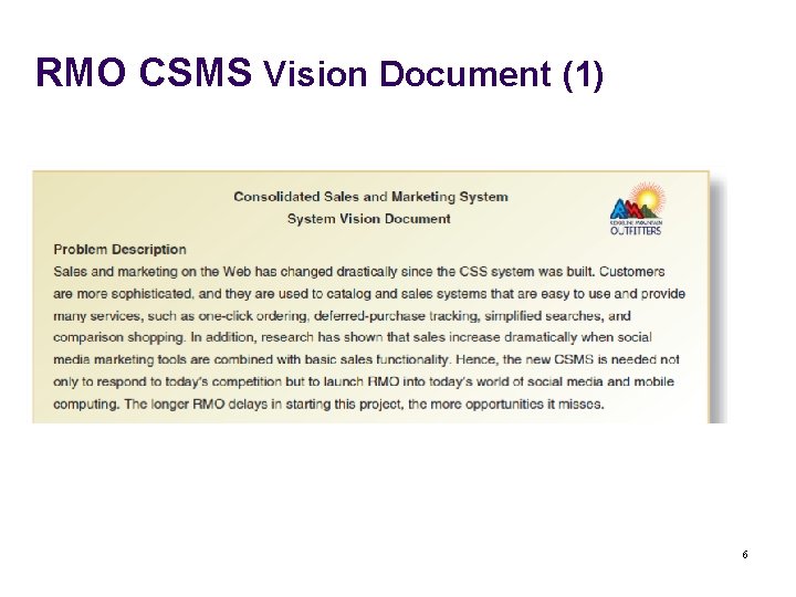 RMO CSMS Vision Document (1) 6 