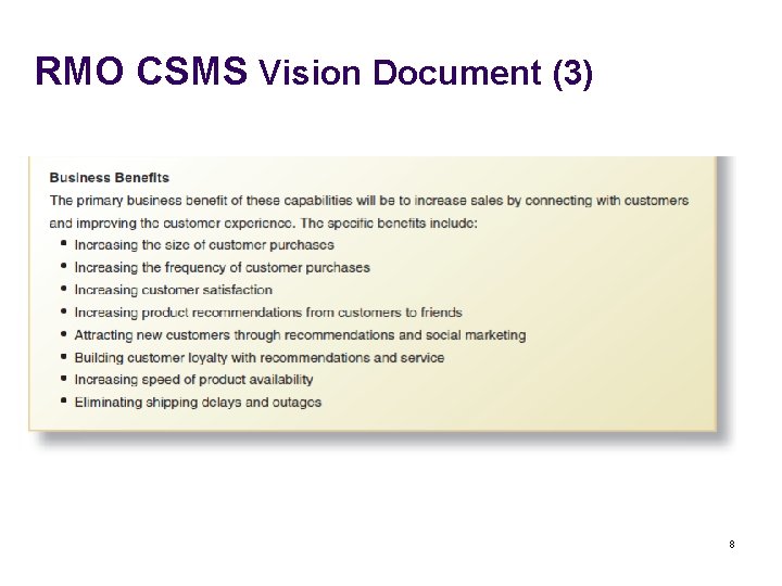 RMO CSMS Vision Document (3) 8 