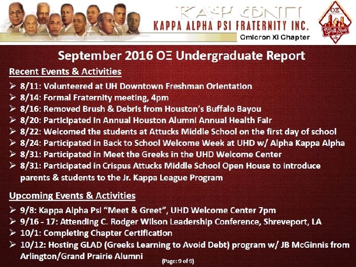 Kappa Alpha Psi (KΑΨ) Fraternity, Incorporated Southwestern Province 38 th C. Rodger Wilson Leadership