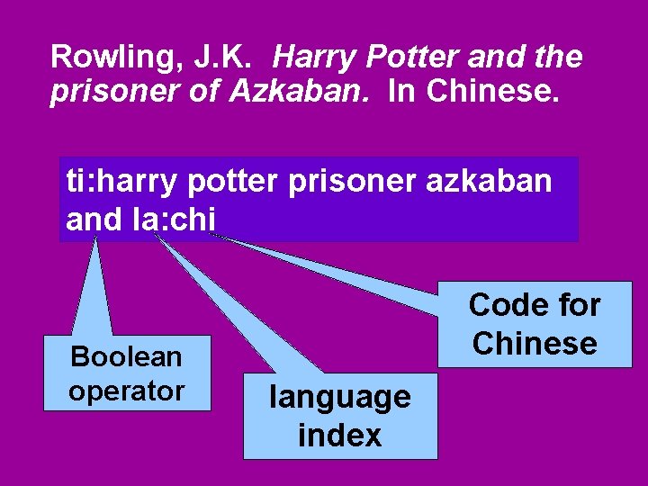 Rowling, J. K. Harry Potter and the prisoner of Azkaban. In Chinese. ti: harry