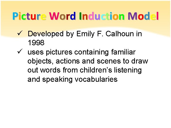 P i c t u r e W o r d I n d