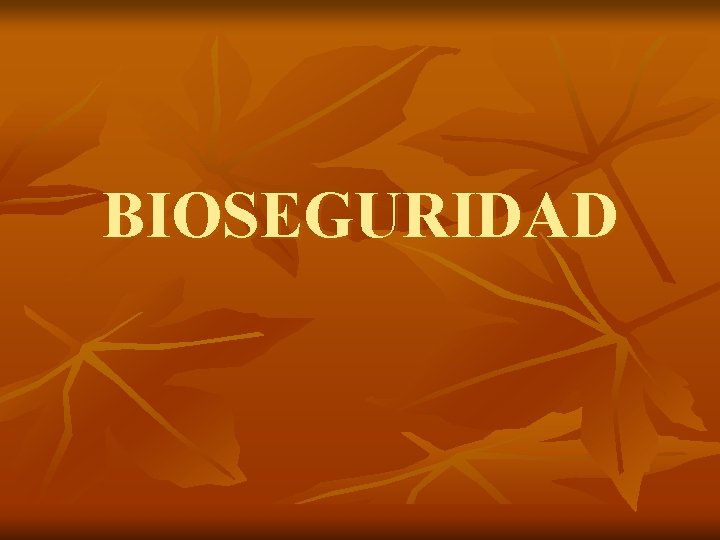 BIOSEGURIDAD 