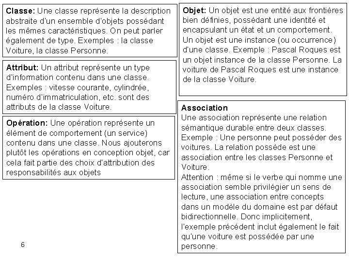 Classe: Une classe représente la description abstraite d’un ensemble d’objets possédant les mêmes caractéristiques.