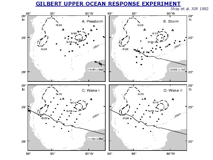 GILBERT UPPER OCEAN RESPONSE EXPERIMENT Shay et al. JGR 1992 
