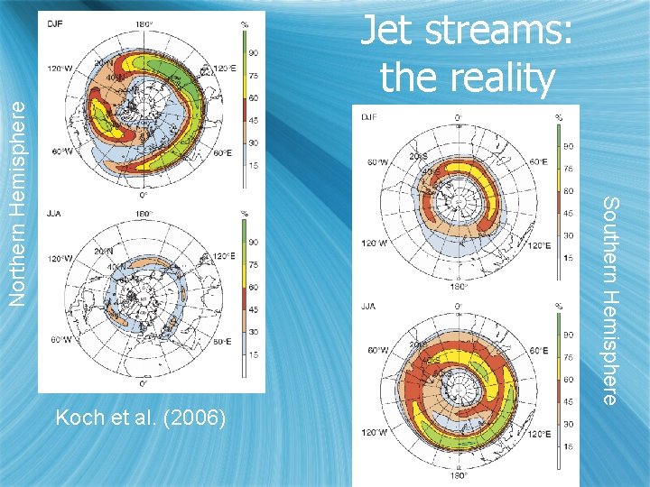 Koch et al. (2006) Southern Hemisphere Northern Hemisphere Jet streams: the reality 