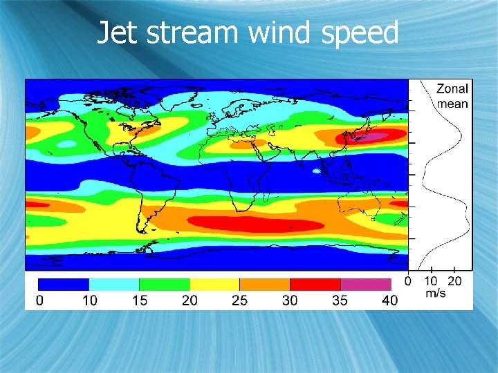 Jet stream wind speed 