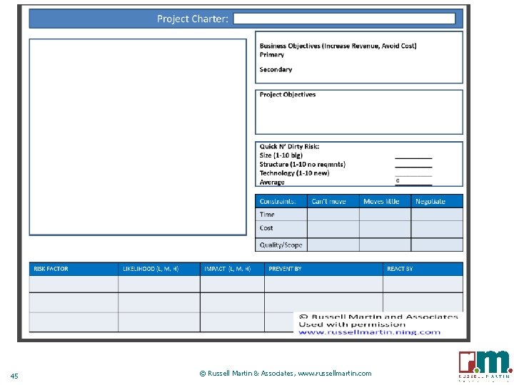 45 © Russell Martin & Associates, www. russellmartin. com 