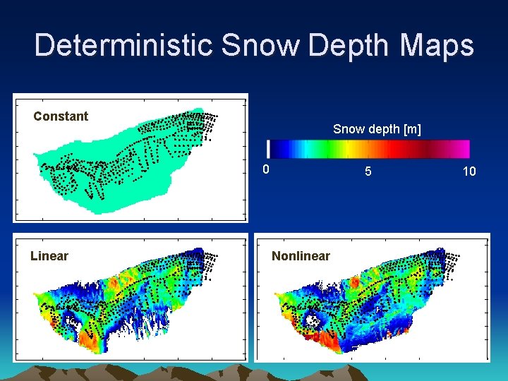 Deterministic Snow Depth Maps Constant Snow depth [m] 0 Linear 5 Nonlinear 10 