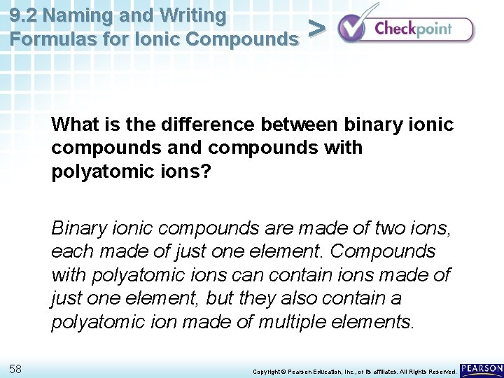 9. 2 Naming and Writing Formulas for Ionic Compounds > What is the difference 9. 2 Naming and Writing Formulas for Ionic Compounds > What is the difference