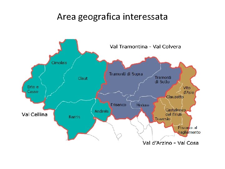 Area geografica interessata 