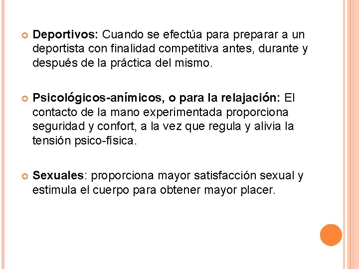 Deportivos: Cuando se efectúa para preparar a un deportista con finalidad competitiva antes, Deportivos: Cuando se efectúa para preparar a un deportista con finalidad competitiva antes,