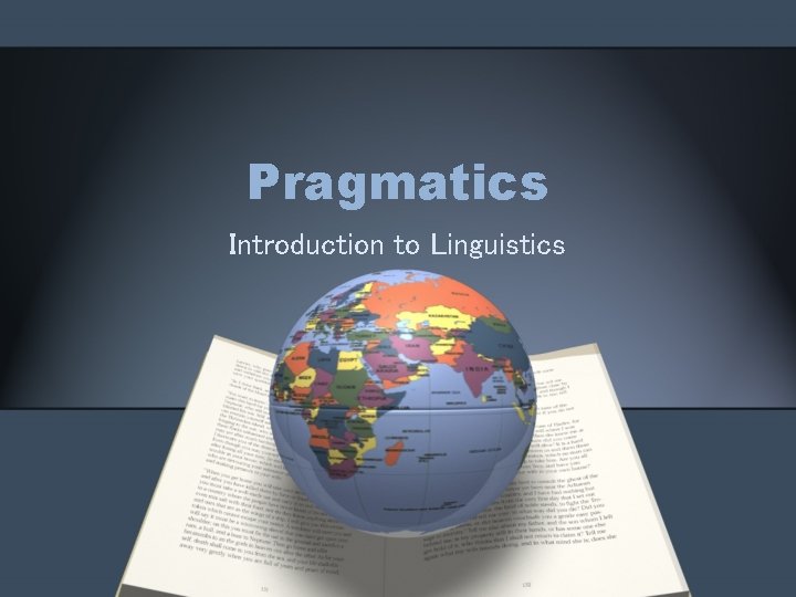 Pragmatics Introduction to Linguistics 