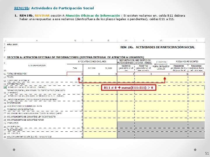 REM 19 b: Actividades de Participación Social 1. REM 19 b, REVISAR sección A