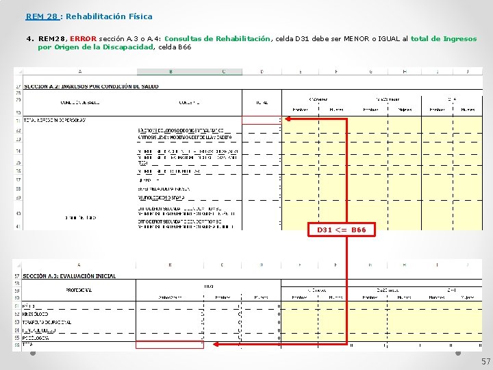 REM 28 : Rehabilitación Física 4. REM 28, ERROR sección A. 3 o A.