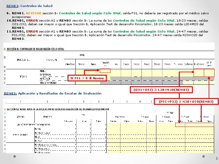 REM 01: Controles de Salud 9. REM 01, REVISAR sección B: Controles de Salud