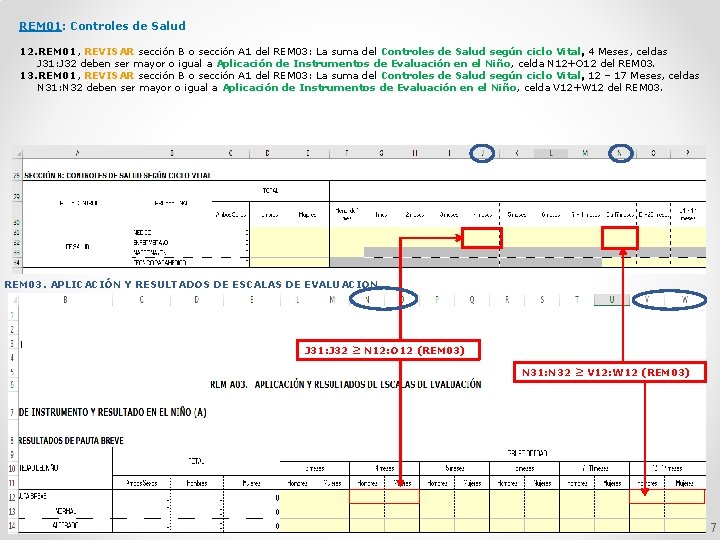 REM 01: Controles de Salud 12. REM 01, REVISAR sección B o sección A