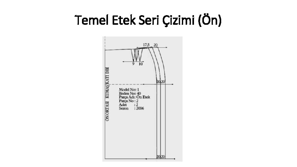 Temel Etek Seri Çizimi (Ön) 