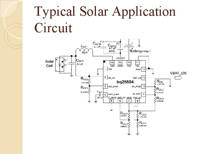 Typical Solar Application Circuit 